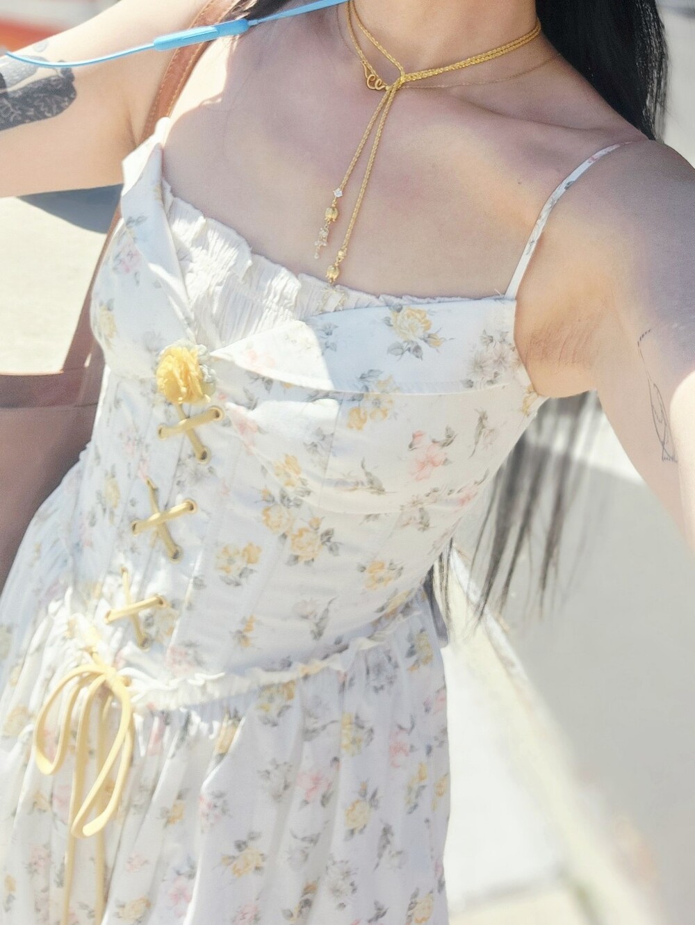 Lacemade Misty Tangerine Grove Corset Dress - Picture 9 of 10